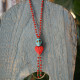 Skull and heart necklace 1003368