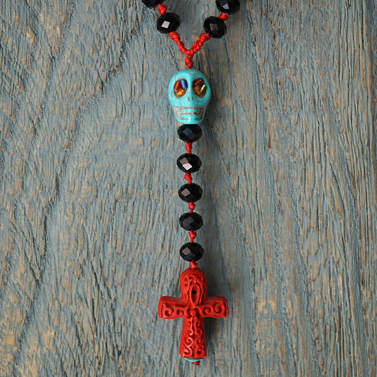 Skull and cross necklace 1003369