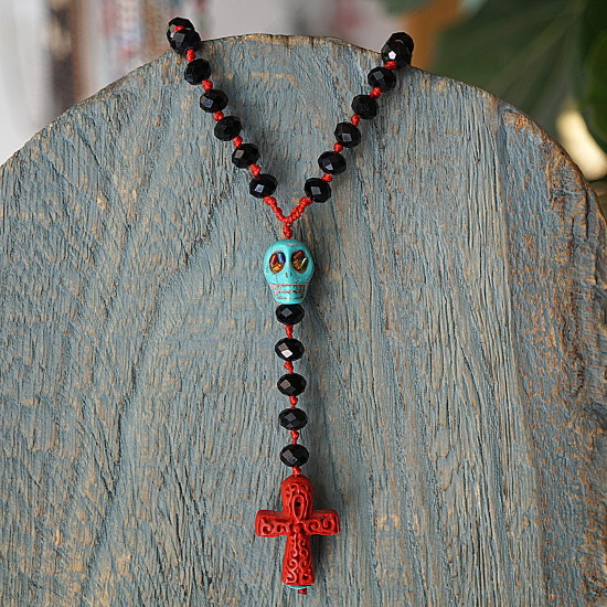 Skull and cross necklace 1003369