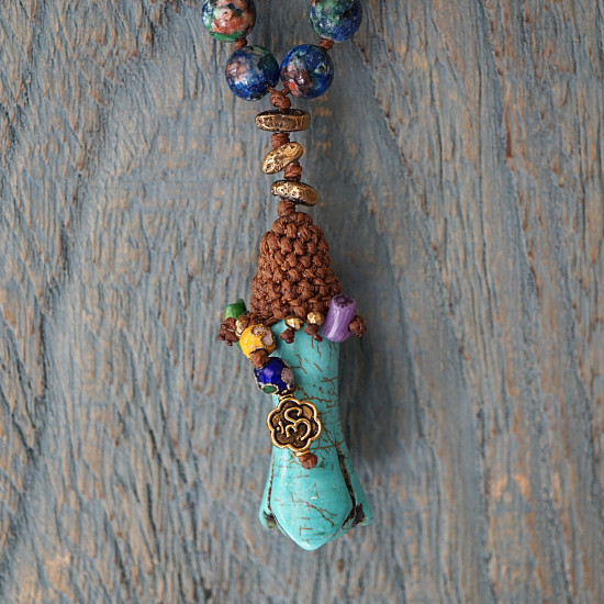 Semiprecious stones necklace 1003370