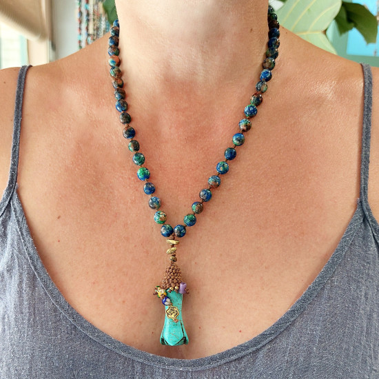 Semiprecious stones necklace 1003370