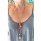Macrame coral pendant necklace 1003371