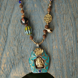 Nepalese Buddha pendant necklace 1003372