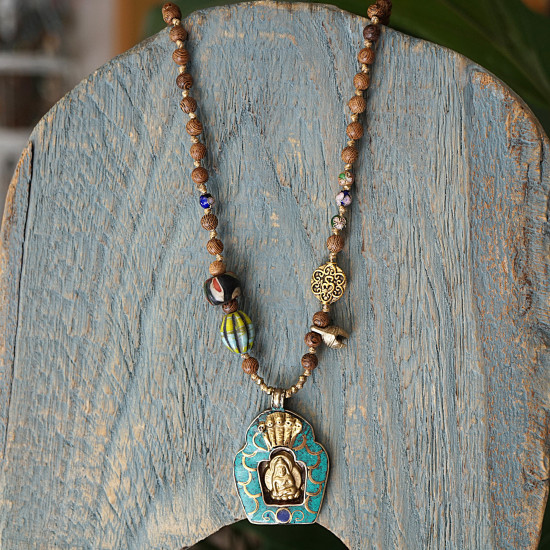 Nepalese Buddha pendant necklace 1003372