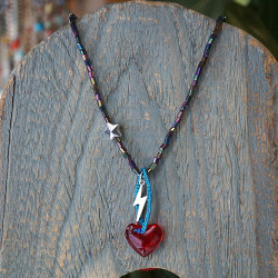 Red heart necklace 1003388
