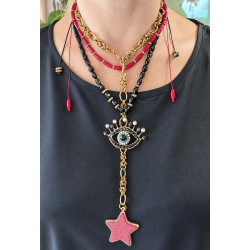 Stainless steel star pendant necklace 1003391
