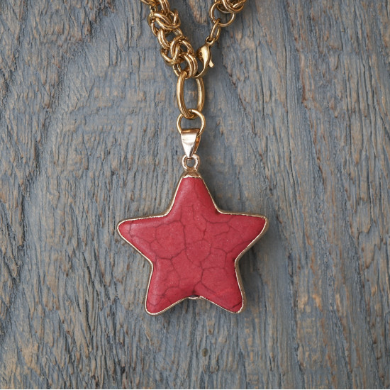 Stainless steel star pendant necklace 1003391