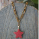 Stainless steel star pendant necklace 1003391